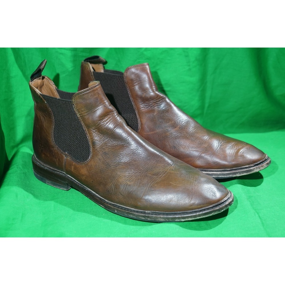 Frye Chelsea Boots Brown Leather Mens US 12‎